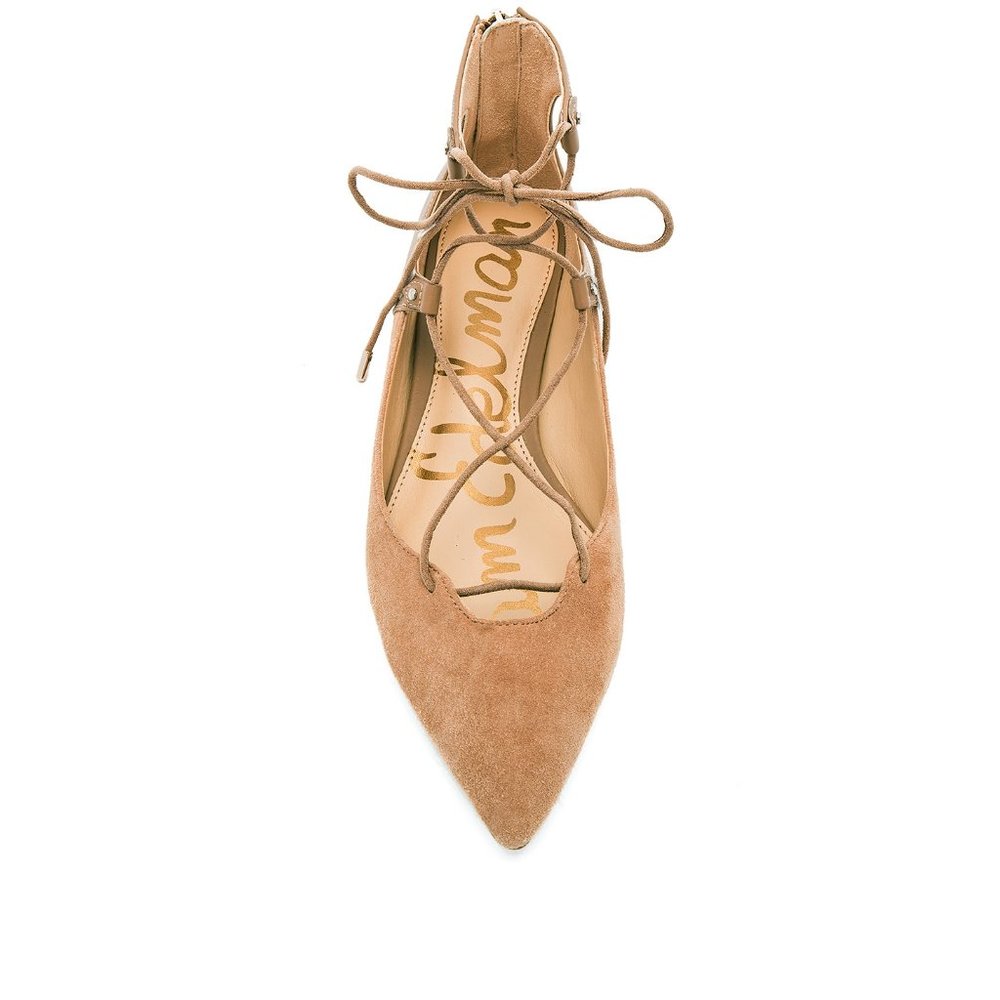 Sam Edelman Tan Lace-Up Flats - Picture 4 of 11